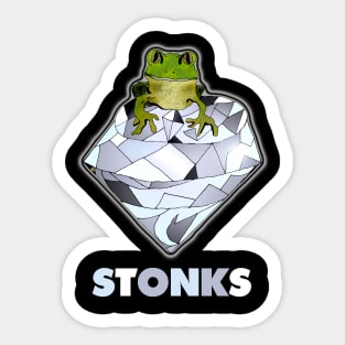 Stonks Frog Sticker